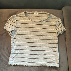 Small, kind of cropped stripped shirt